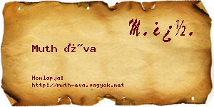 Muth Éva névjegykártya